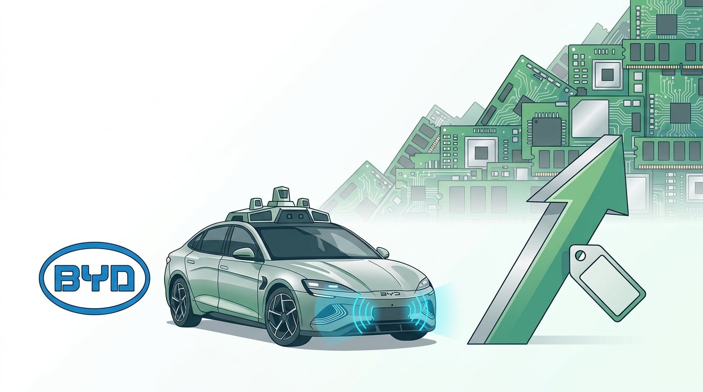 比亞迪輔助駕駛漲價三成，半導體成本壓力延燒至中國電動車