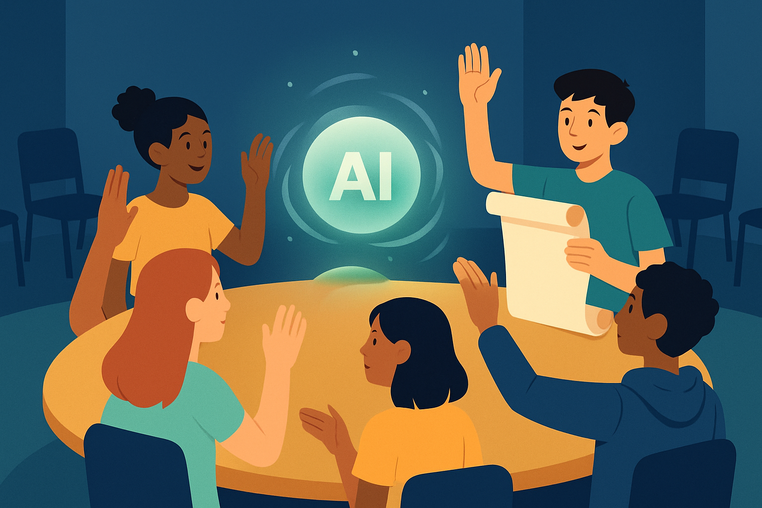 學生自己提出全國性 K-12 課堂 AI 政策草案，由使用者定義規範