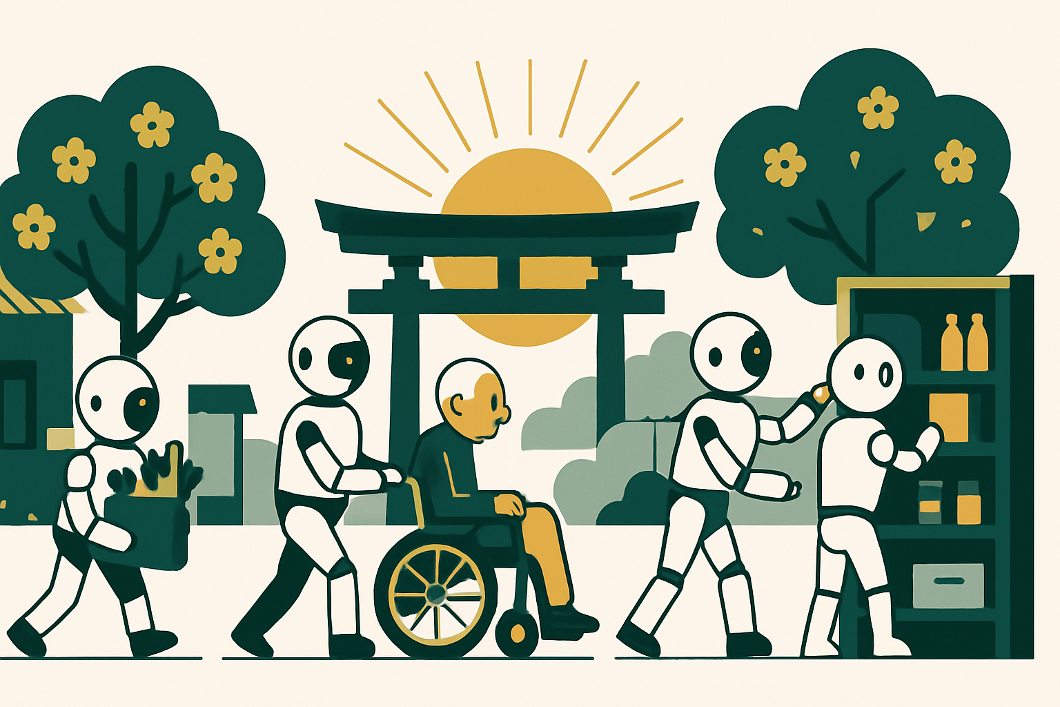 日本拚 2040 年千萬台機器人上線，以機器人因應超高齡社會的缺工危機