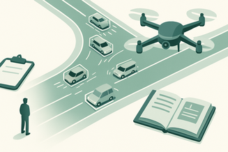 運研所以 AI 結合無人機蒐集匝道車流，完成公路容量手冊修訂