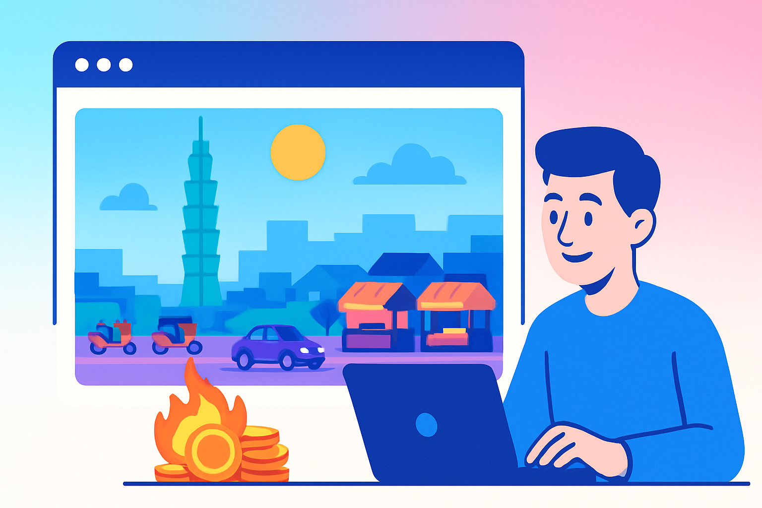 狂燒逾 1 萬美元 Token，台灣開發者用 AI 打造網頁版「台北 GTA」